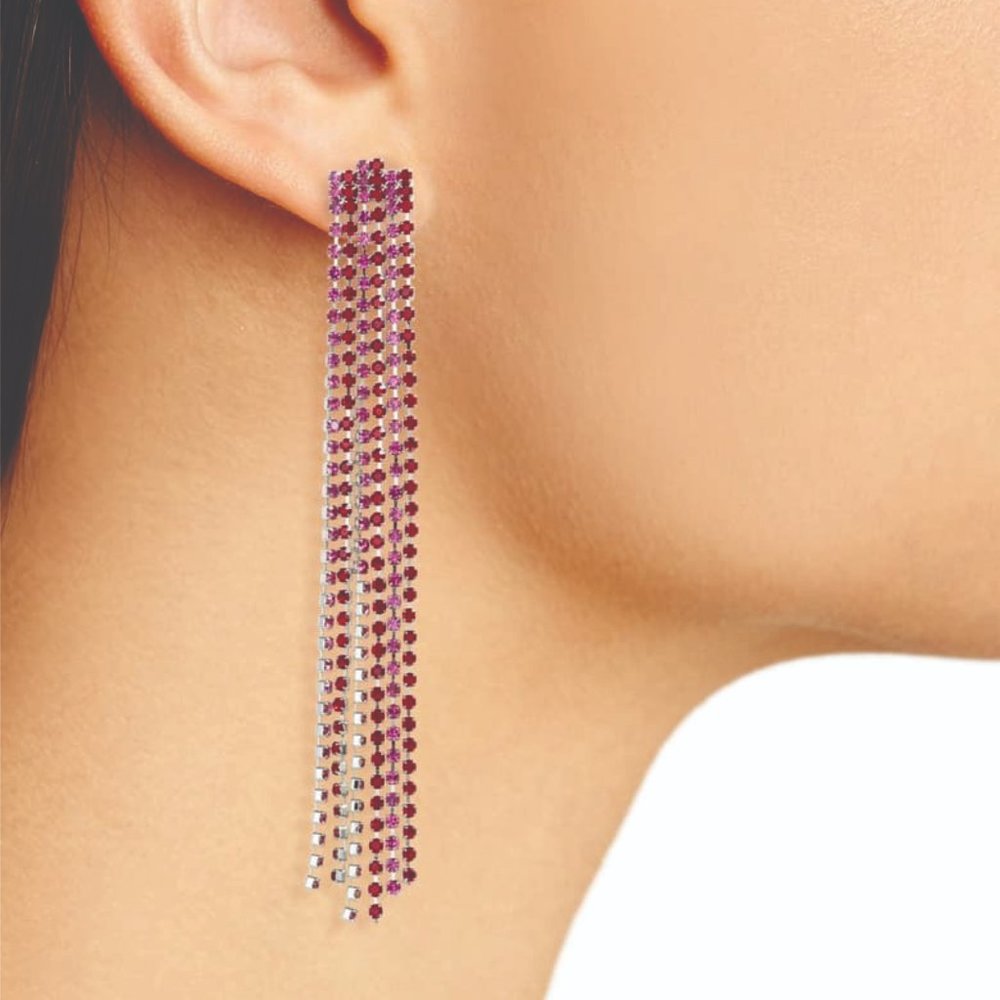 Nordstrom Rhinestone Fringe Earrings